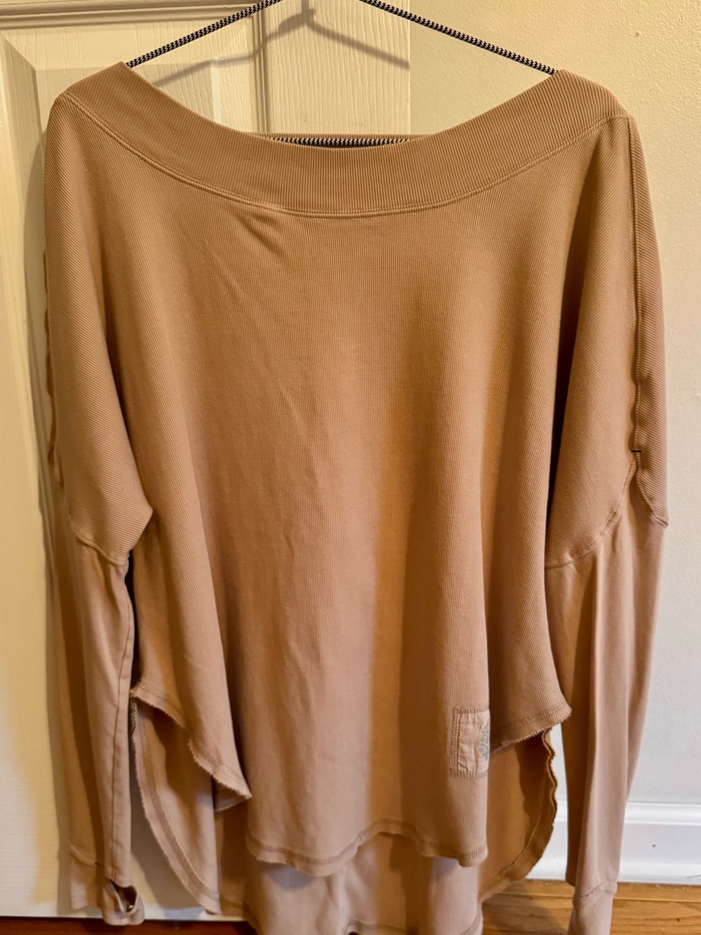 FP Movement by Free People Lightweight Boatneck Sweatshirt in Taupe